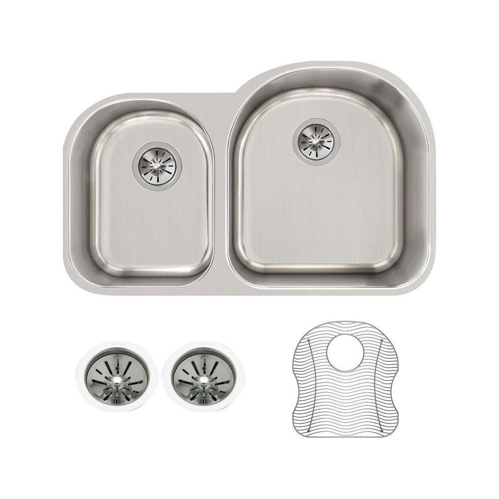 Elkay Lustrous Highlighted Satin Stainless Steel Undermount Kitchen Sink 