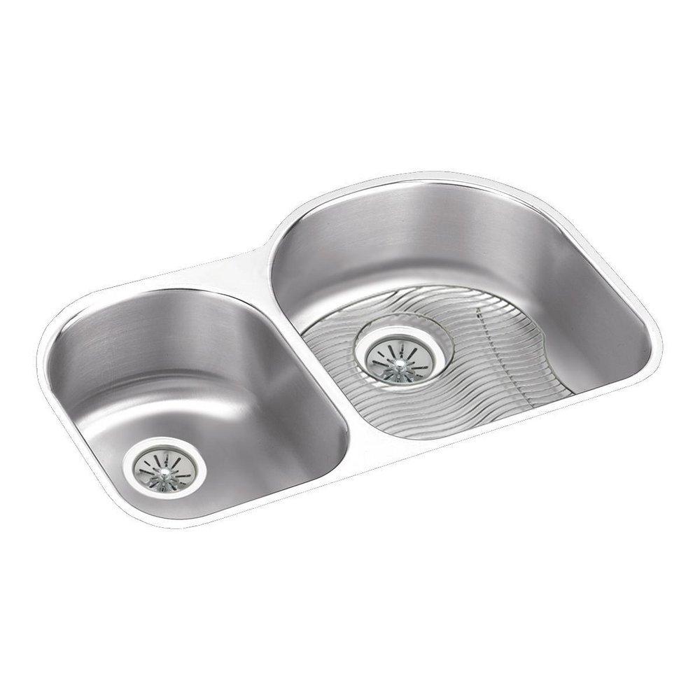 Elkay Lustrous Highlighted Satin Stainless Steel Undermount Kitchen Sink 