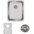 Elkay Lustertone 16-1/2 x 20-1/2 in. No Hole Single Bowl Undermount Stainless Steel Bar Sink with Rear Center Drain 