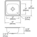 2-Hole Single Bowl Stainless Steel ADA Drop-In Classroom Sink 