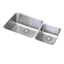 Elkay Lustrous Satin 35-1/4 x 20-1/2 in. No Hole Stainless Steel Double Bowl Undermount Kitchen Sink 