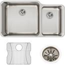 Elkay Lustrous Satin 35-1/4 x 20-1/2 in. No Hole Stainless Steel Double Bowl Undermount Kitchen Sink 