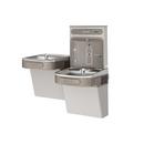 Elkay Light Grey Bottle Filling Station & Versatile Bi-Level ADA Vandal-Resistant Cooler 