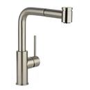 1-Hole Pull-Out Spray Kitchen Faucet with Single Lever Handle in Brushed Nickel