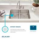 Elkay Lustrous Satin 30-3/4 x 21 in. No Hole Stainless Steel Double Bowl Undermount Kitchen Sink 
