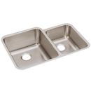 30-3/4 x 21 in. No Hole Stainless Steel Double Bowl Undermount Kitchen Sink in Lustrous Satin