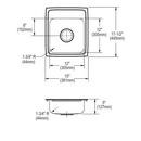 Elkay Lustrous Satin 12 x 12 x 4-7/8 in. 2-Hole Stainless Steel Service Sink 