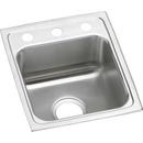 Elkay Lustrous Satin 15 x 17-1/2 in. 3 Hole Drop-in Stainless Steel Bar Sink 