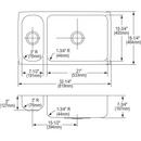 Elkay Lustertone 32-1/4 x 18-1/4 in. No Hole Stainless Steel Double Bowl Undermount Kitchen Sink 