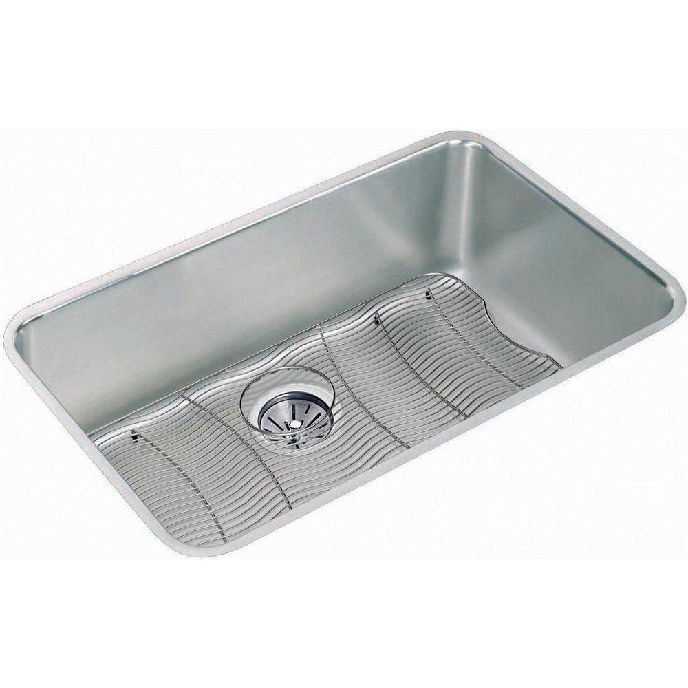 Elkay Lustrous Satin 30-1/2 x 18-1/2 in. No Hole Stainless Steel Single Bowl Undermount Kitchen Sink 
