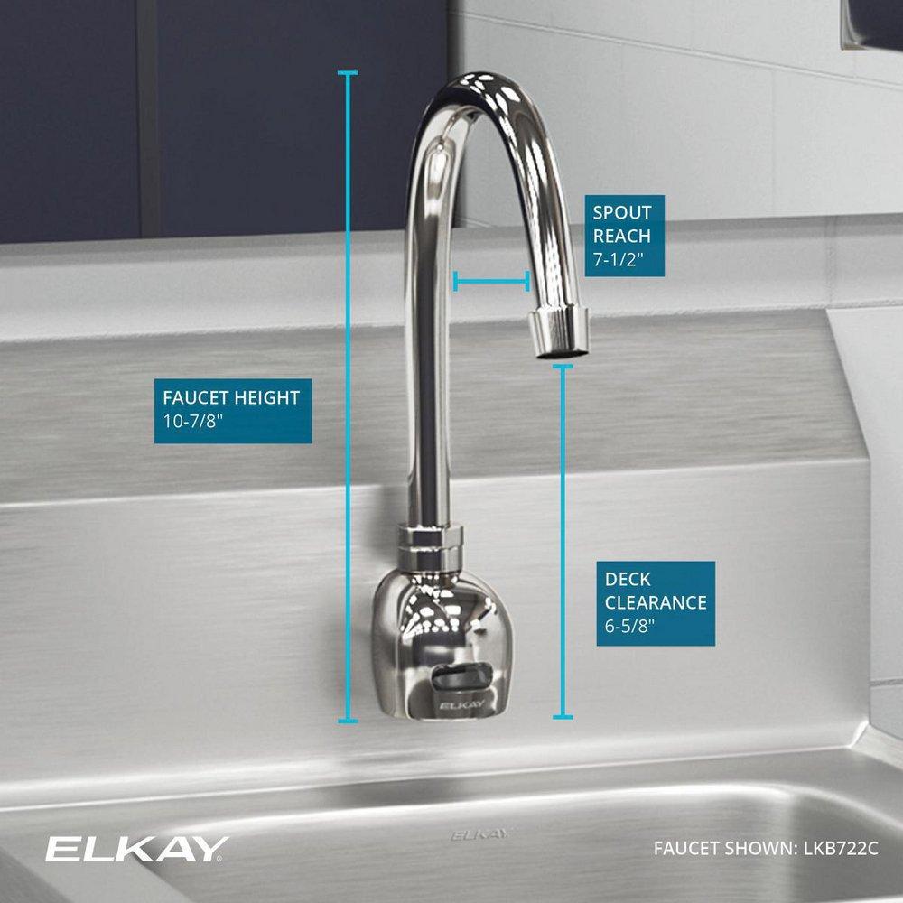 Elkay Polished Chrome No Handle Wall Mount Service Faucet 