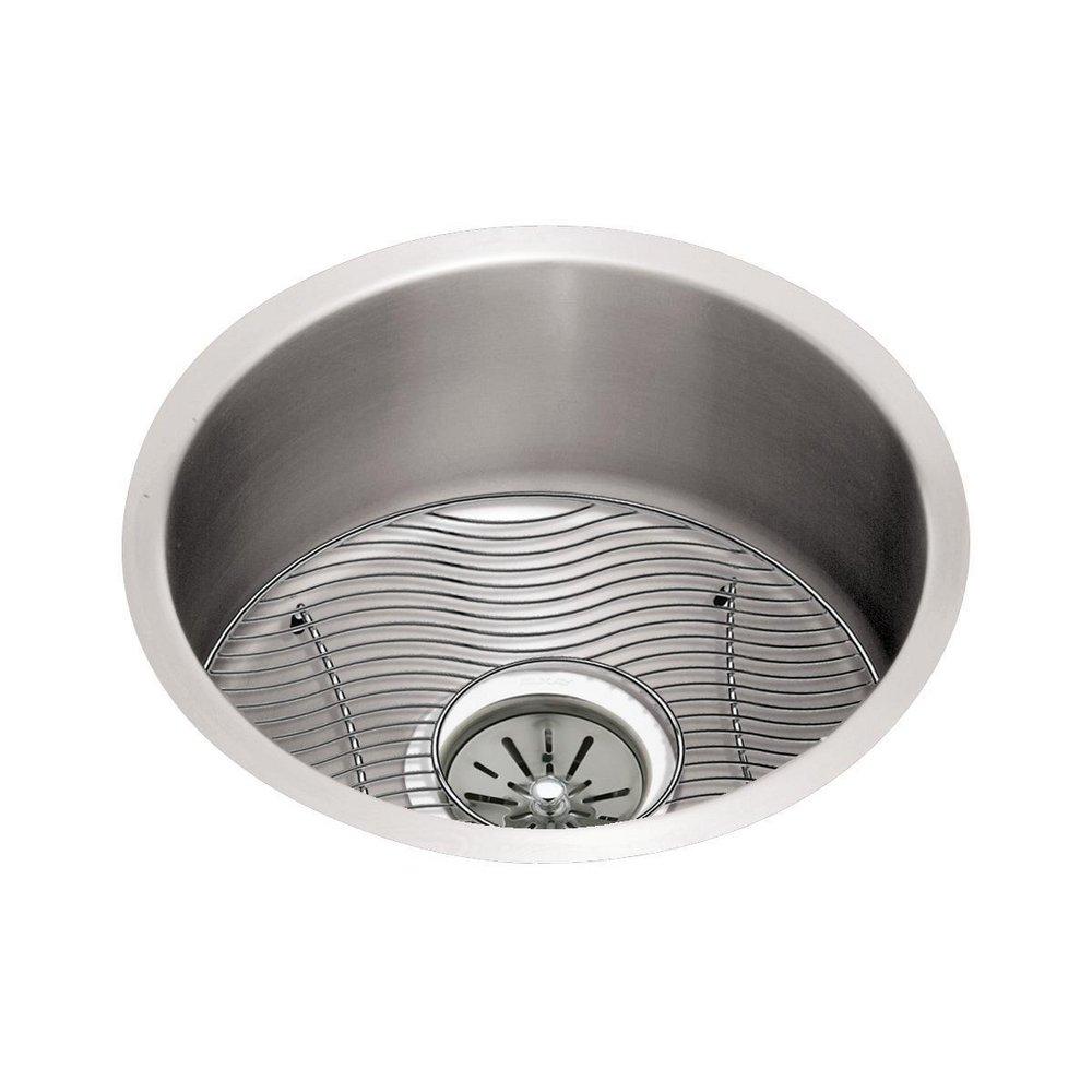 Elkay Lustrous Satin 18-3/8 x 18-3/8 in. No Hole Stainless Steel Single Bowl Undermount Kitchen Sink 