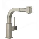 1-Hole Deckmount Bar Faucet with Single Lever Handle in Brushed Nickel in Brushed Nickel