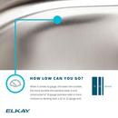 Elkay Lustrous Highlighted Satin Single Bowl Undermount Bar Sink Kit with Rear Center Drain 