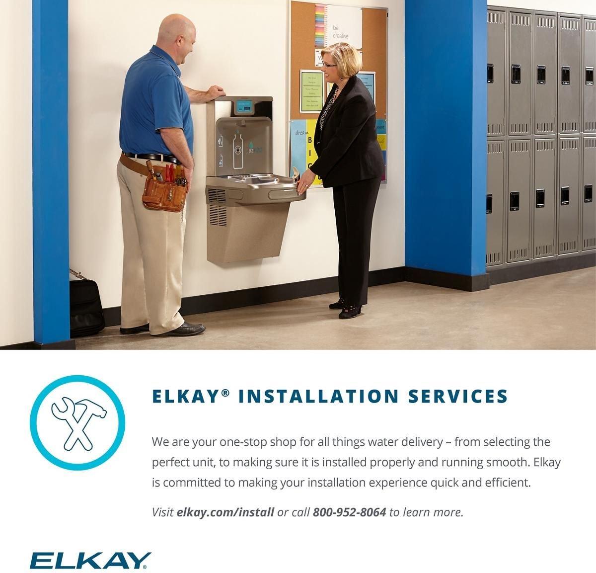Elkay Stainless Steel Stainless Steel Indoor Bottle Filling Station 