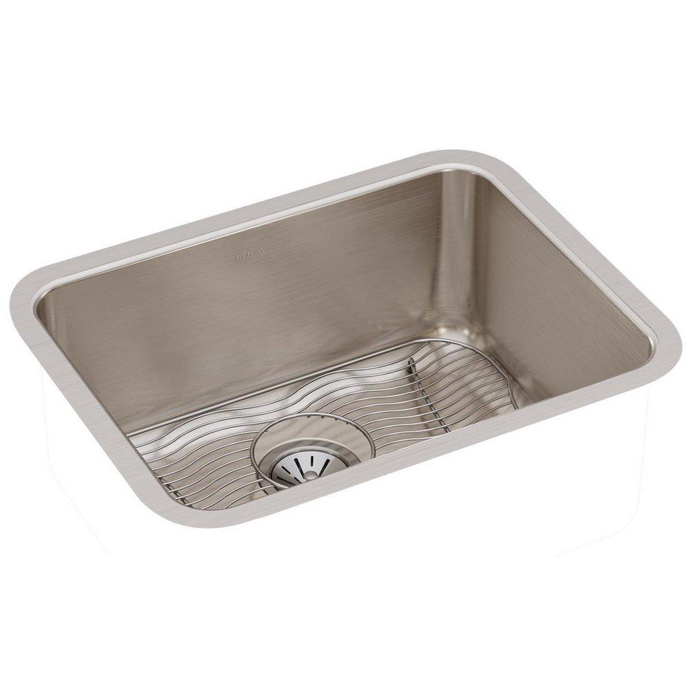 Elkay Lustrous Satin 23-1/2 x 18-1/4 in. No Hole Stainless Steel Single Bowl Undermount Kitchen Sink 