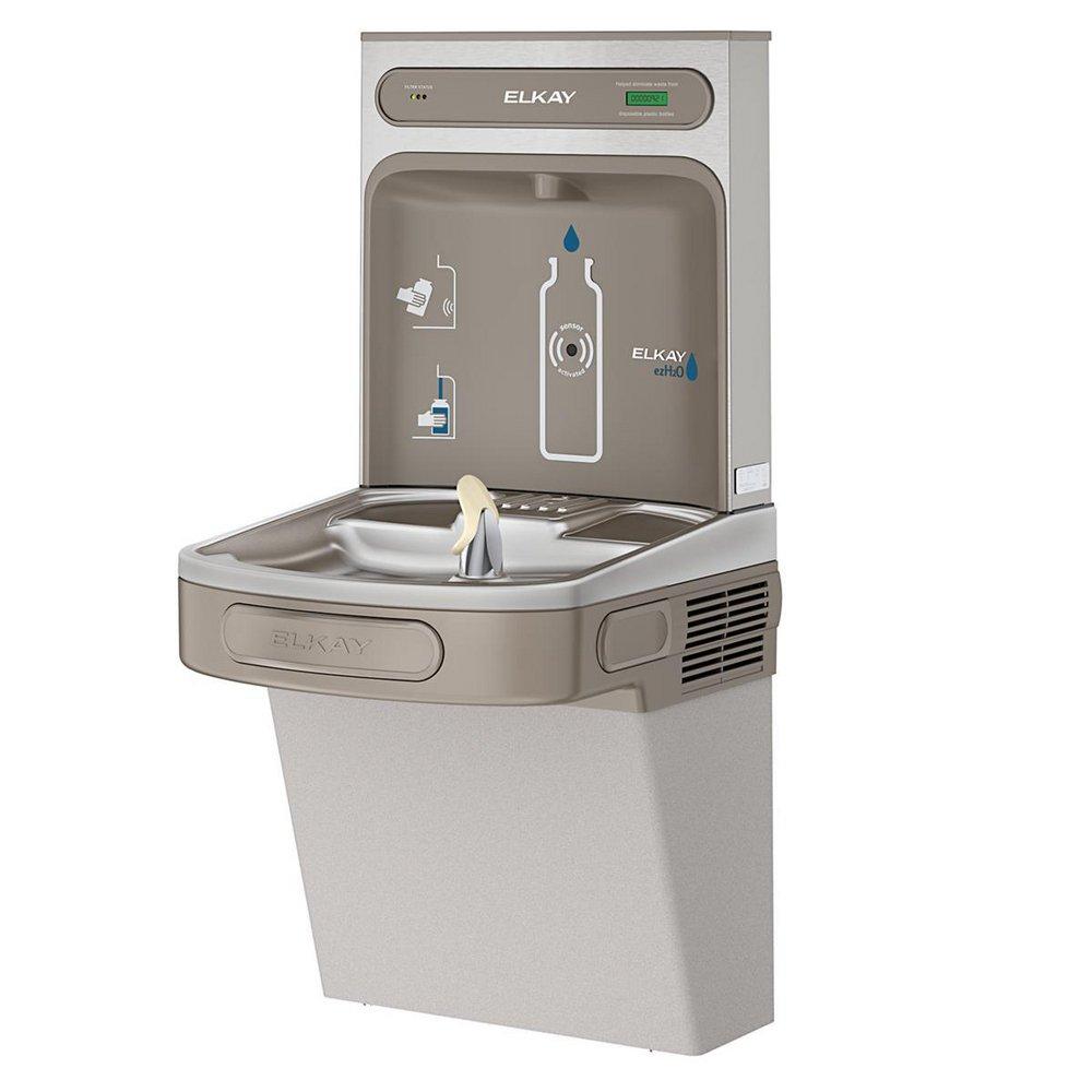 Elkay Light Grey Granite Wall Mount Indoor Bottle Filling Station 