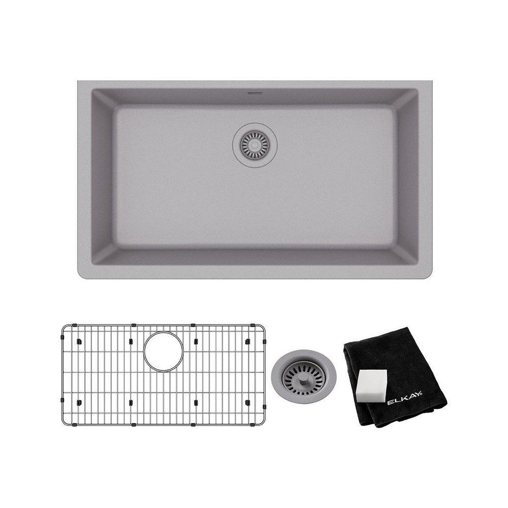 Elkay Lustrous Highlighted Satin 7-7/8 in. Stainless Steel Undermount Kitchen Sink 