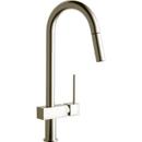 1-Hole Deckmount Kitchen Faucet with Single Lever Handle in Brushed Nickel