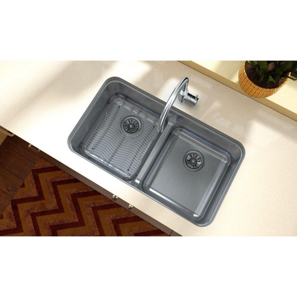 Elkay Stainless Steel 1-1/8 in. Wavy Wire Bottom Grid Sink Rack 