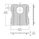 Elkay Stainless Steel 1-1/8 in. Wavy Wire Bottom Grid Sink Rack 