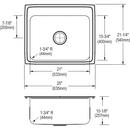 Elkay Lustrous Satin 14 x 18-1/2 in. Undermount Stainless Steel Bar Sink 