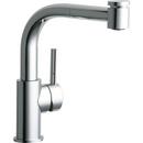 1-Hole Deckmount Pull-Out Bar Faucet with Single Lever Handle in Polished Chrome