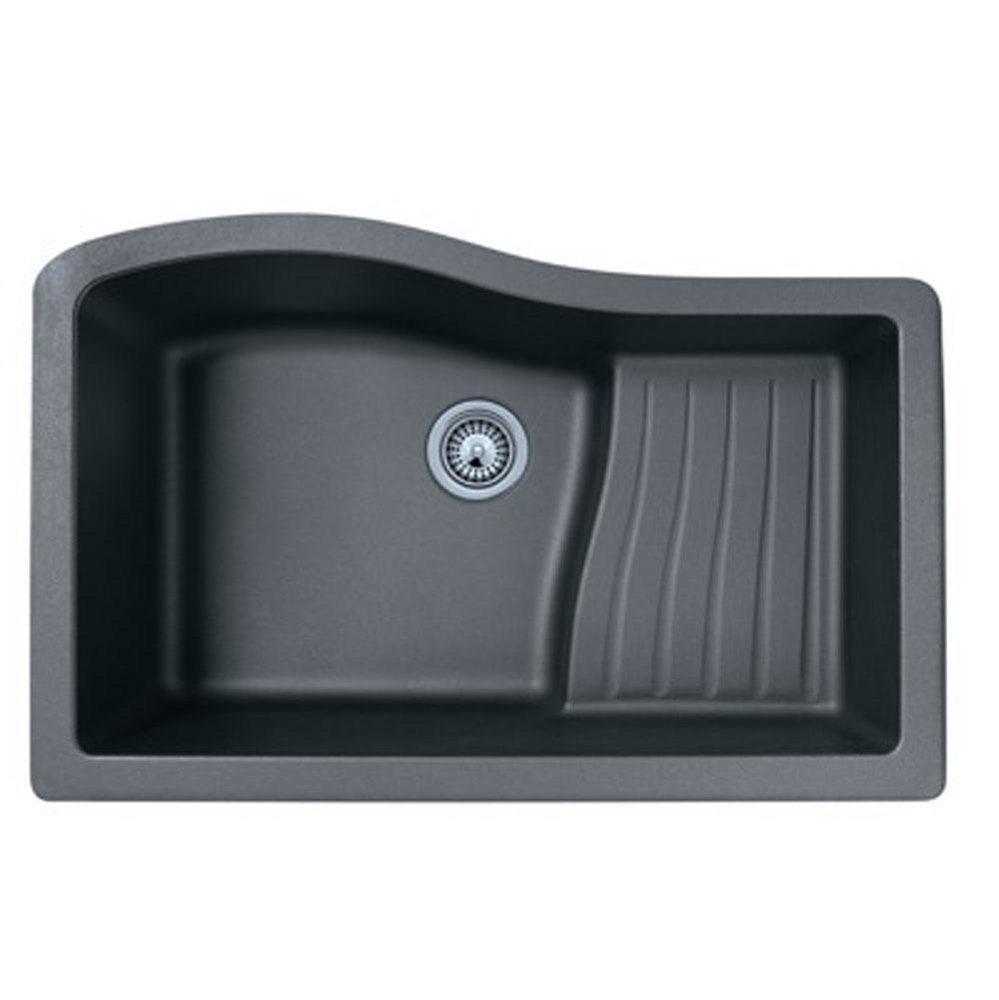 Swan Corporation Espresso 1 Hole Single Bowl Kitchen Sink 