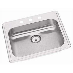 25 x 21 in. Stainless Steel Single Bowl Drop-in Kitchen Sink