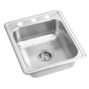 PROFLO&reg; Stainless Steel 17 x 22 in. 3-Hole Stainless Steel Single Bowl Drop-in Kitchen Sink 