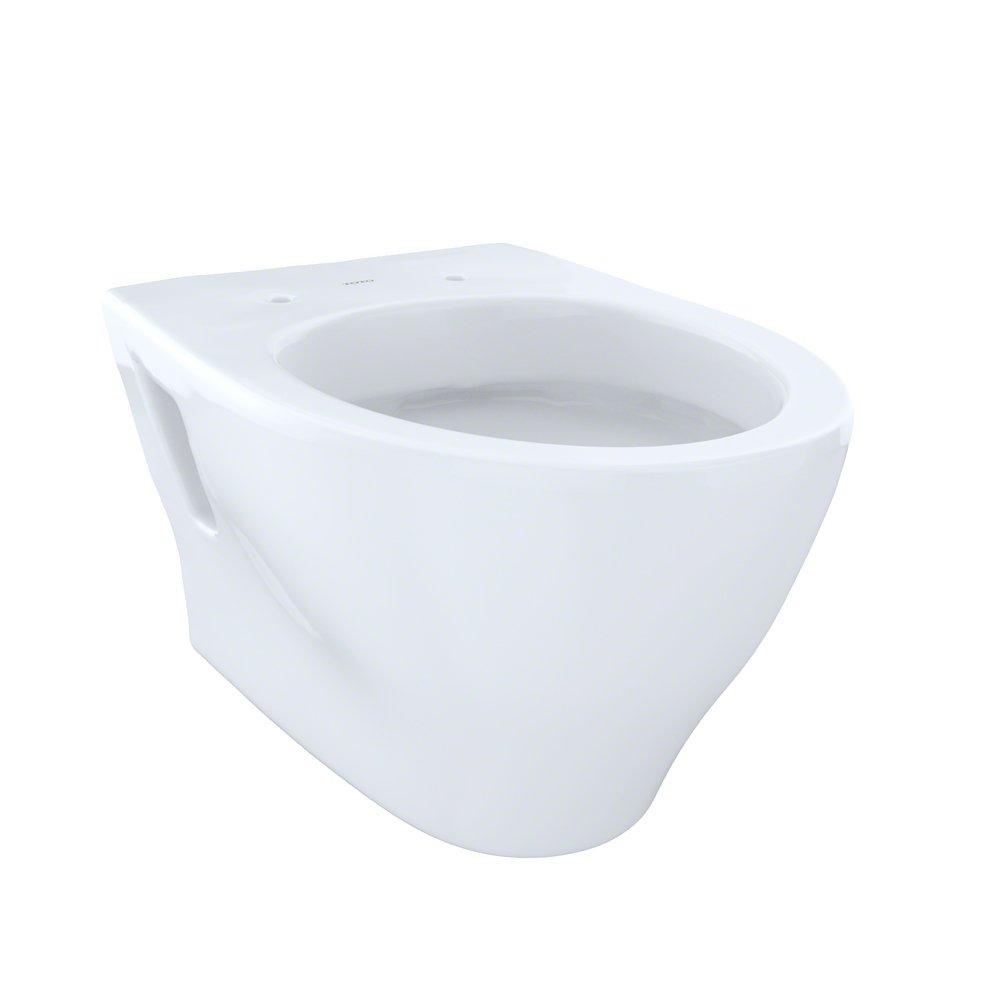 TOTO Cotton Elongated Wall Mount Toilet Bowl (Seat Not Included) 