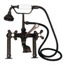 Barclay Products Limited Oil Rubbed Bronze 3.7 gpm Triple Cross Handle Elbow Mount Roman Tub Faucet with Hand Shower 