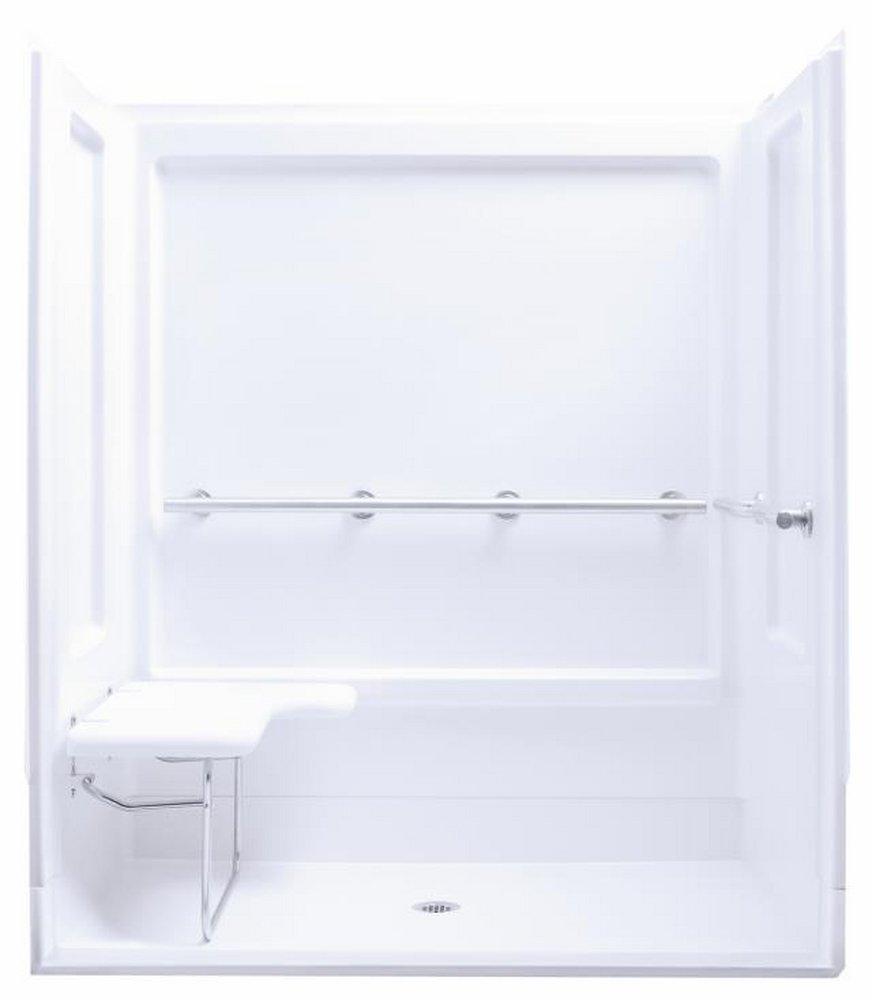 41X63 CNTR 4PC VKRL SHWR W/LS WHIT 