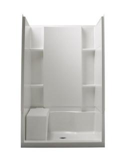 37 x 48 in. 4-Piece Vikrell Shower Unit in White