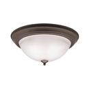 Kichler Lighting Olde Bronze 15-1/4 in. 60W 3-Light Flushmount Medium Ceiling Light 