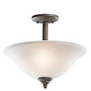 Kichler Lighting Olde Bronze 15-1/4 x 15 in. 100W 2-Light Medium Semi-Flush Mount Ceiling Fixture 