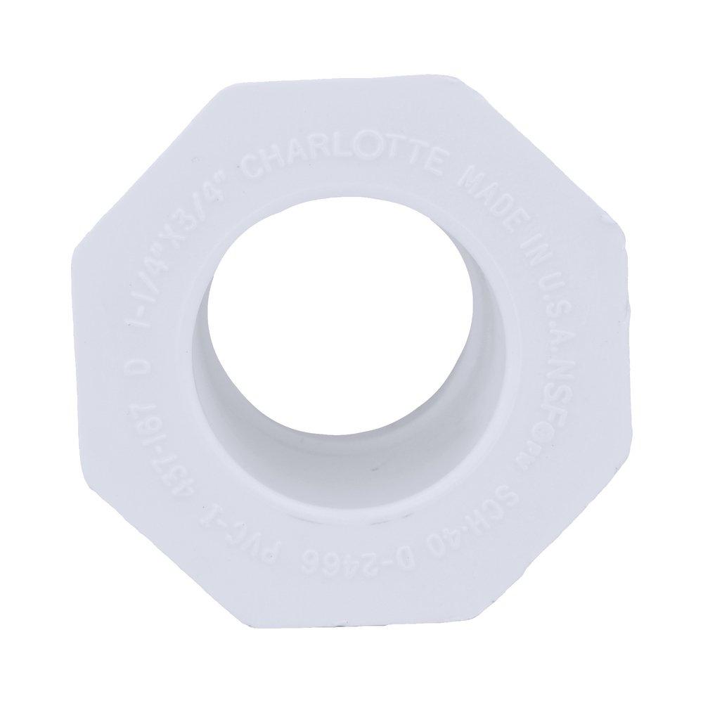 White PVC Schedule 40 Bushing 