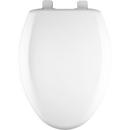 Bemis White Elongated Open Front Toilet Seat with Cover 