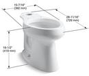 KOHLER White Elongated Comfort Height Toilet Bowl 