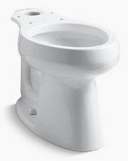 Elongated Toilet Bowl in White