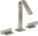KOHLER Vibrant Brushed Nickel Two Handle Widespread Bathroom Sink Faucet 