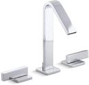 KOHLER Polished Chrome Two Handle Widespread Bathroom Sink Faucet 