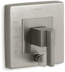 KOHLER Vibrant&reg; Brushed Nickel Pressure Balancing Valve Trim with Diverter Kit and Single Lever Handle 