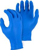 Size XXL 8 mil Powder Coated Rubber Ambidextrous Disposable Gloves in Blue (Box of 50)
