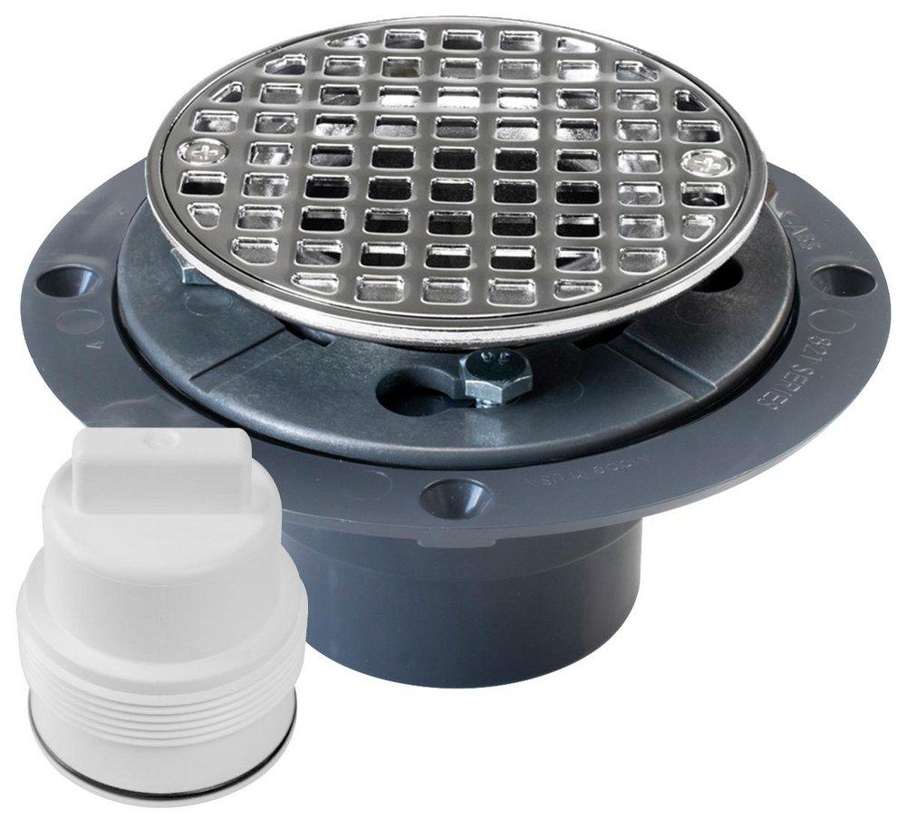 Sioux Chief 2 in. Inside Caulk Chrome Shower Drain 