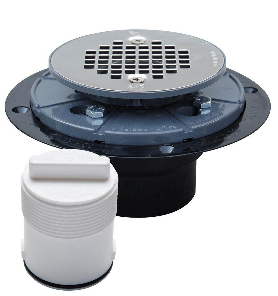 Sioux Chief Black Shower Pan Drain with Screw-on Strainer 
