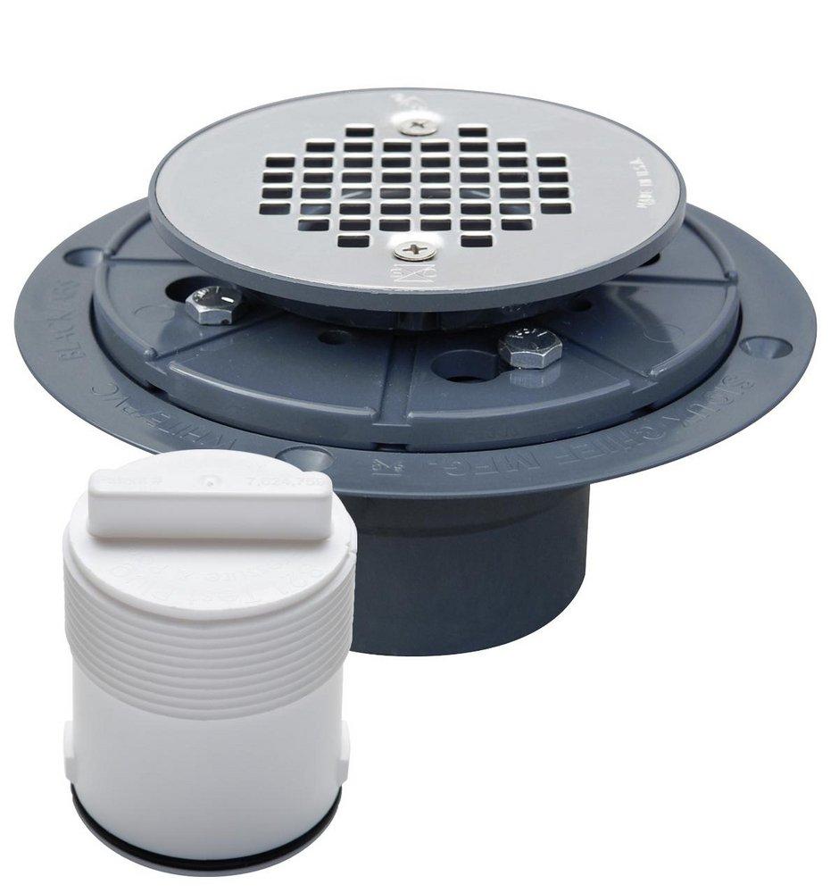 Sioux Chief Inside Caulk Plastic Stainless Steel Shower Drain 