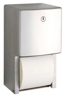 11 in. 2-Roll Toilet Paper Dispenser in Stainless Steel