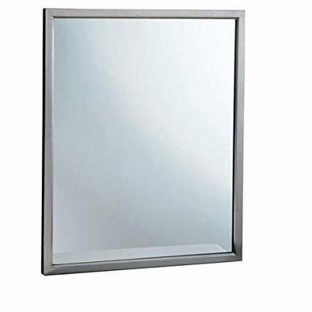 Bobrick Satin 36 in. Welded Frame Tempered Glass Mirror 
