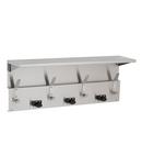 34 in. Stainless Steel Shelf with Mop and Broom Holder